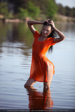 Orange blouse